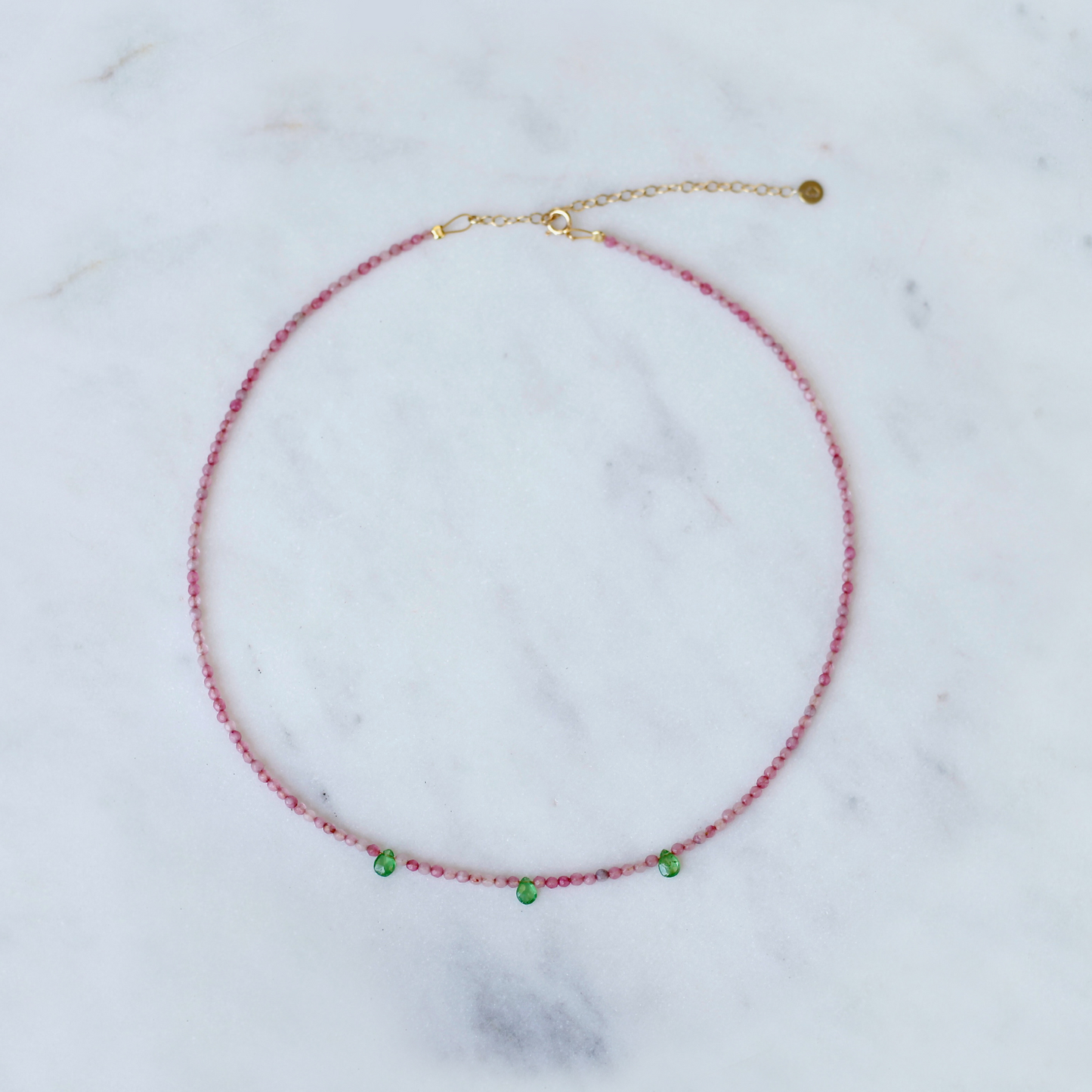 Round & tear stones Necklace