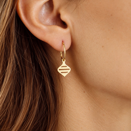 Flat Spinning Top Earrings