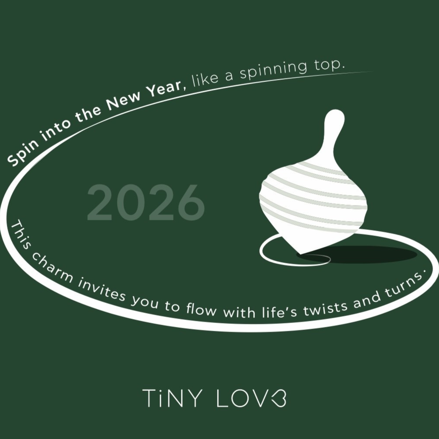 Lucky Charm 2026 Necklace | 3D Spinning Top Chain