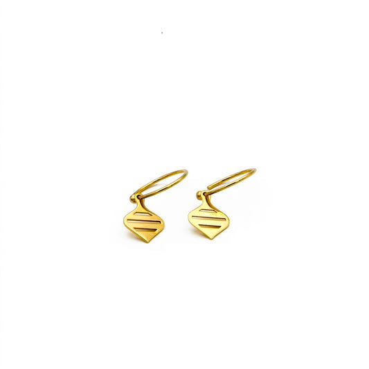 Flat Spinning Top Earrings